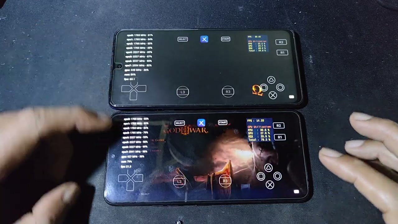 GOD OF WAR 3 using rpcsx-ui-android | LG V50S vs Poco x3 Pro | 855 vs 860