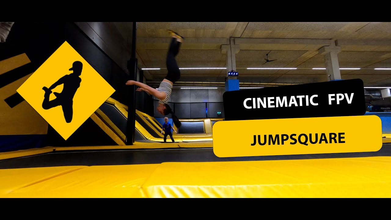JumpSquare indoor trampoline Park - Kerkrade - Cinematic FPV flight