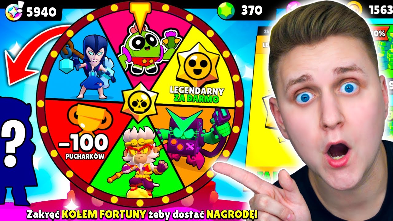 🔥KOŁO FORTUNY DECYDUJE o MOJEJ GRZE w BRAWL STARS i stało się TO! *LEGENDARNY ZA DARMO!?* ⭐️ Da Mian