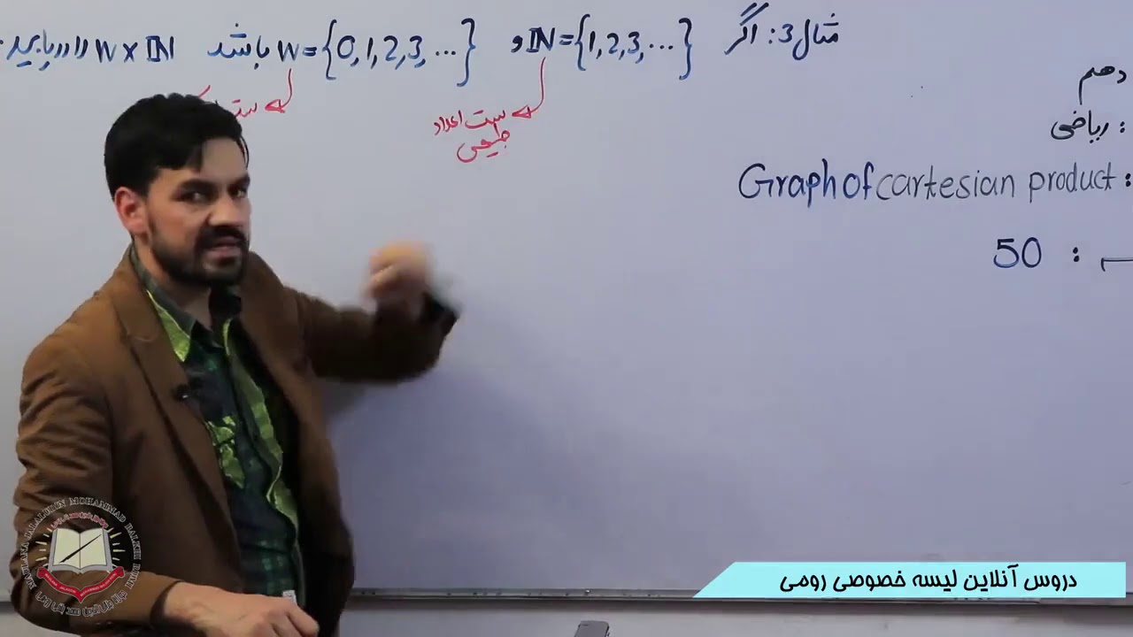 صنف دهم مضمون ریاضی گراف ضرب کارتیزینی 50