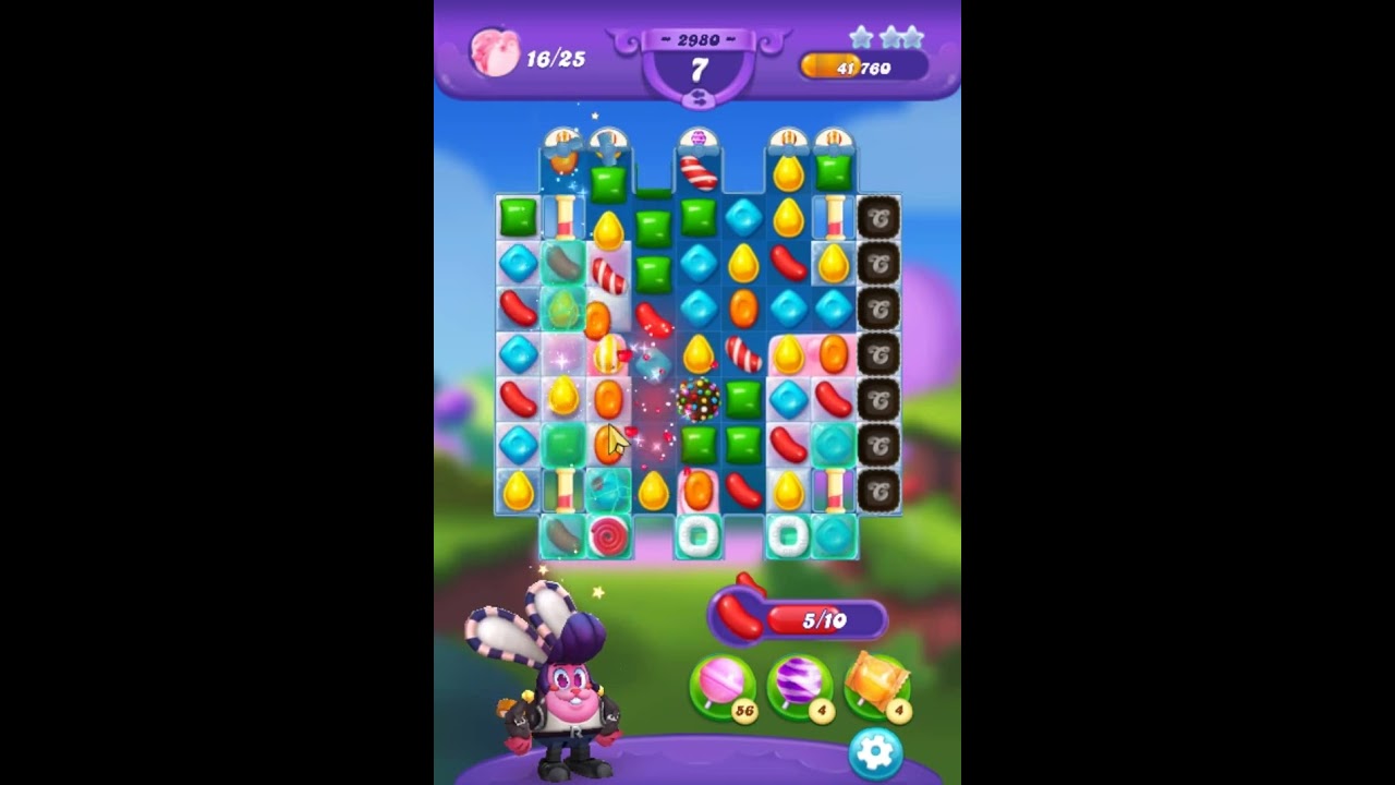 Candy Crush Friends Saga Level 2980 Get 2 Stars , 19 Moves Completed