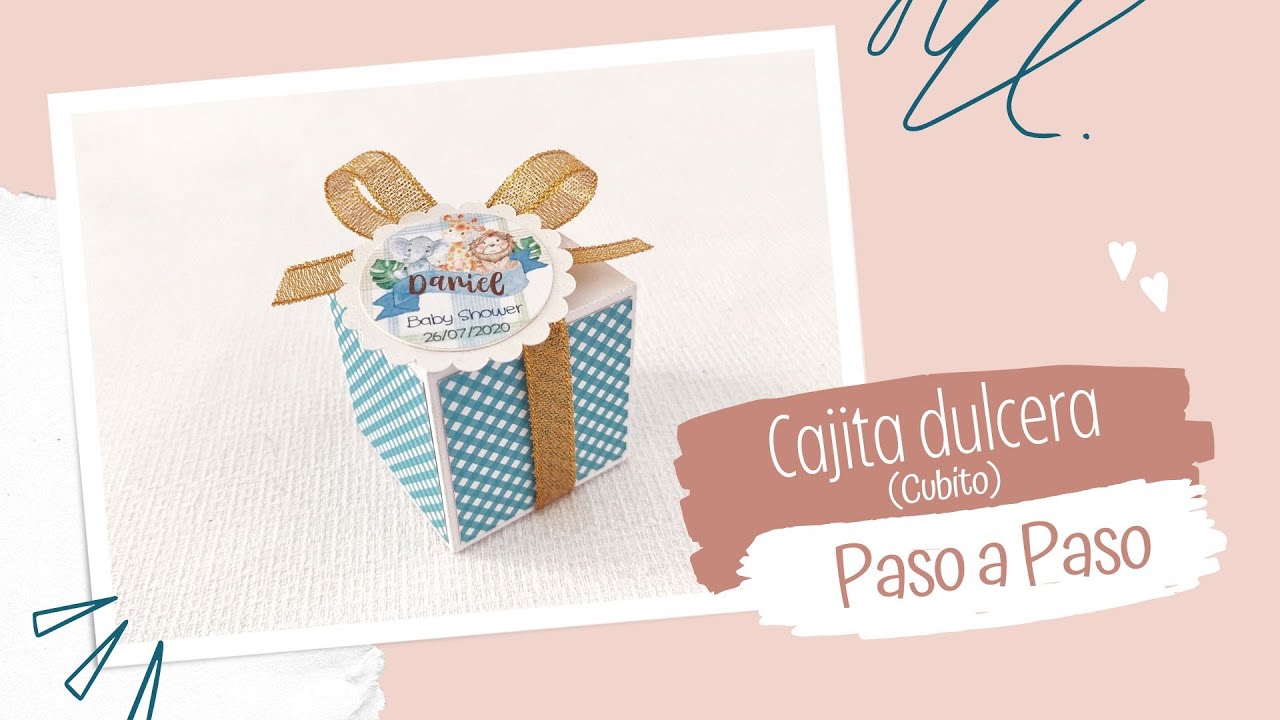 Cómo hacer una cajita para dulces / Cajita para mesa de dulces / Detalle para Baby Shower