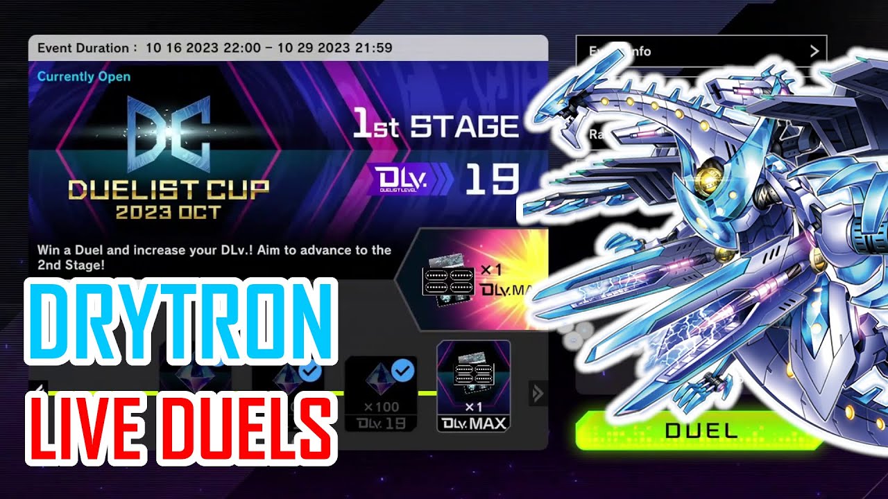 DRYTRON - Duelist Cup October 2023 - Uncut Live Duels [YU-GI-OH! MASTER DUEL]