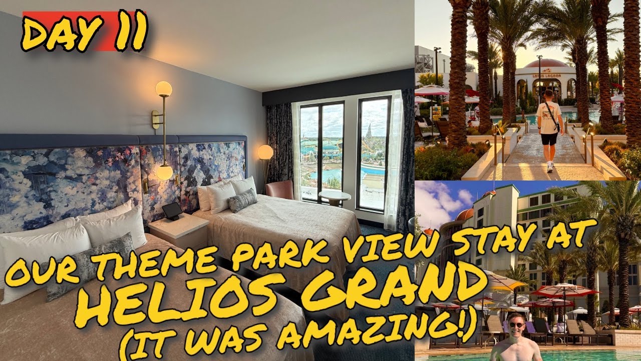 День 11 — Наше пребывание в отеле Helios Grand Hotel с видом на тематический парк 🏨 🌴 ✨ Экскурсия...