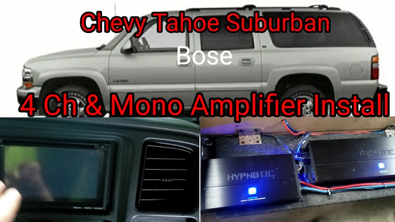 How to CHEVY Tahoe Suburban Yukon Bose 4 Channels Amplifier install and subwoofer
