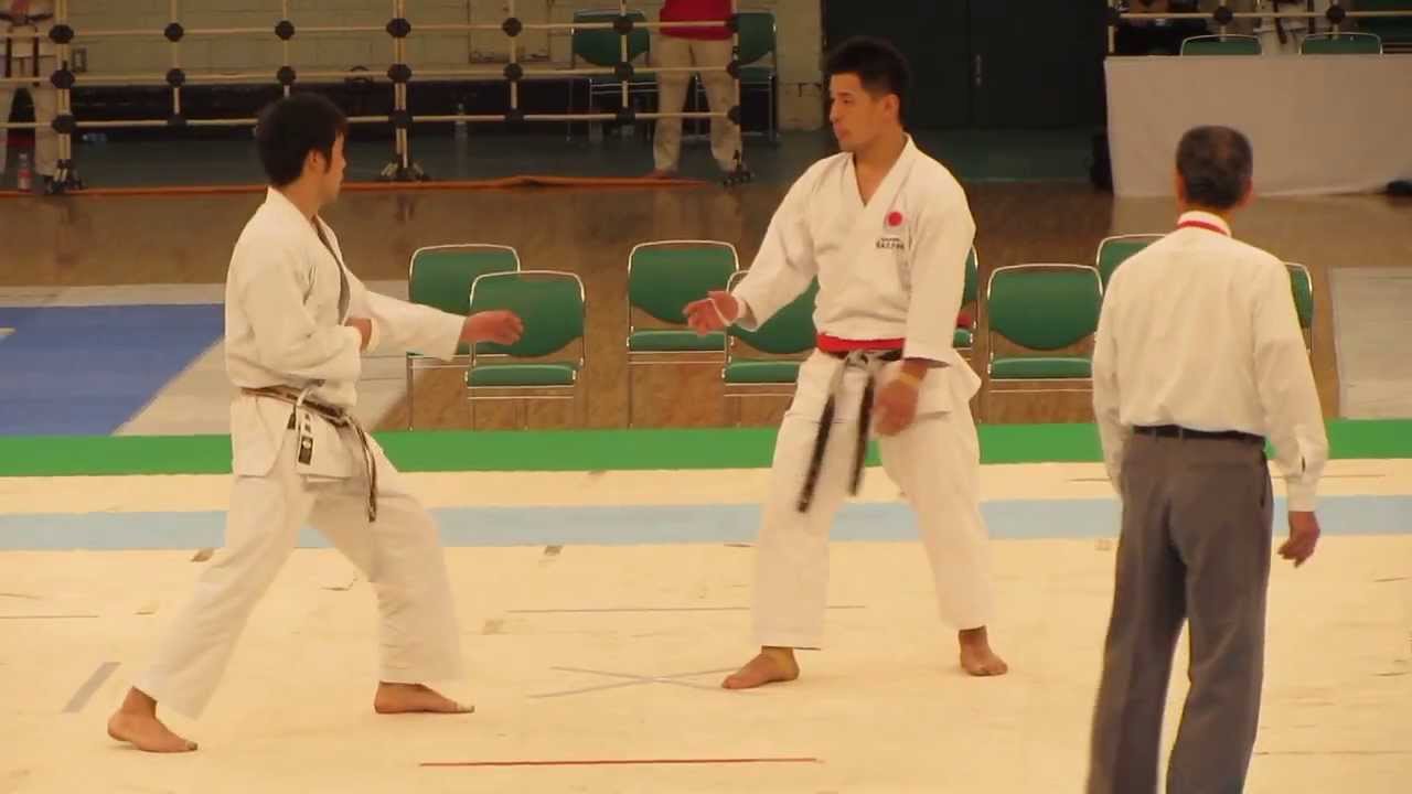 JKA 56th All Japan Kumite final 第56回協会全国　組手決勝　根本選手 vs 猪越選手