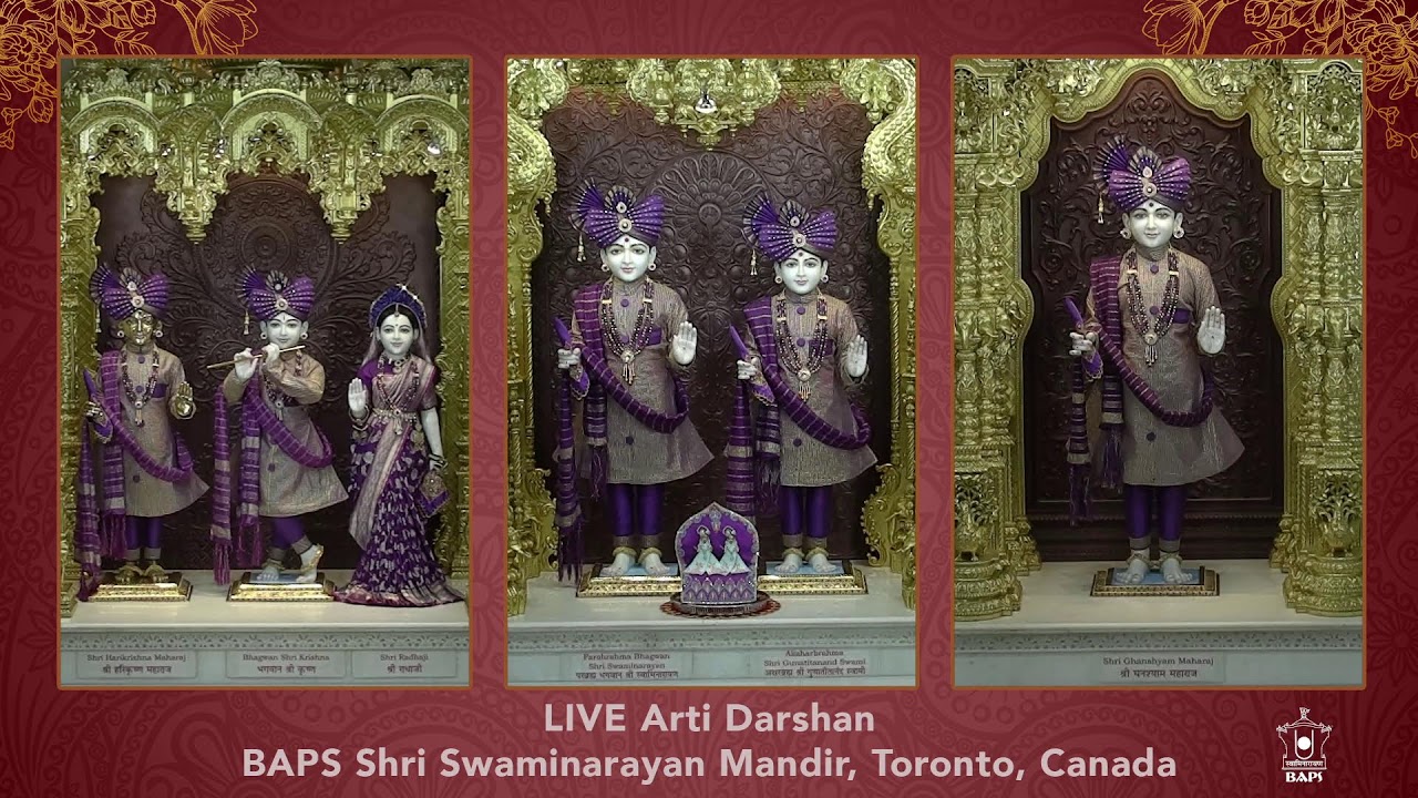 LIVE Sandhya Arti - BAPS Shri Swaminarayan Mandir - Toronto, Canada