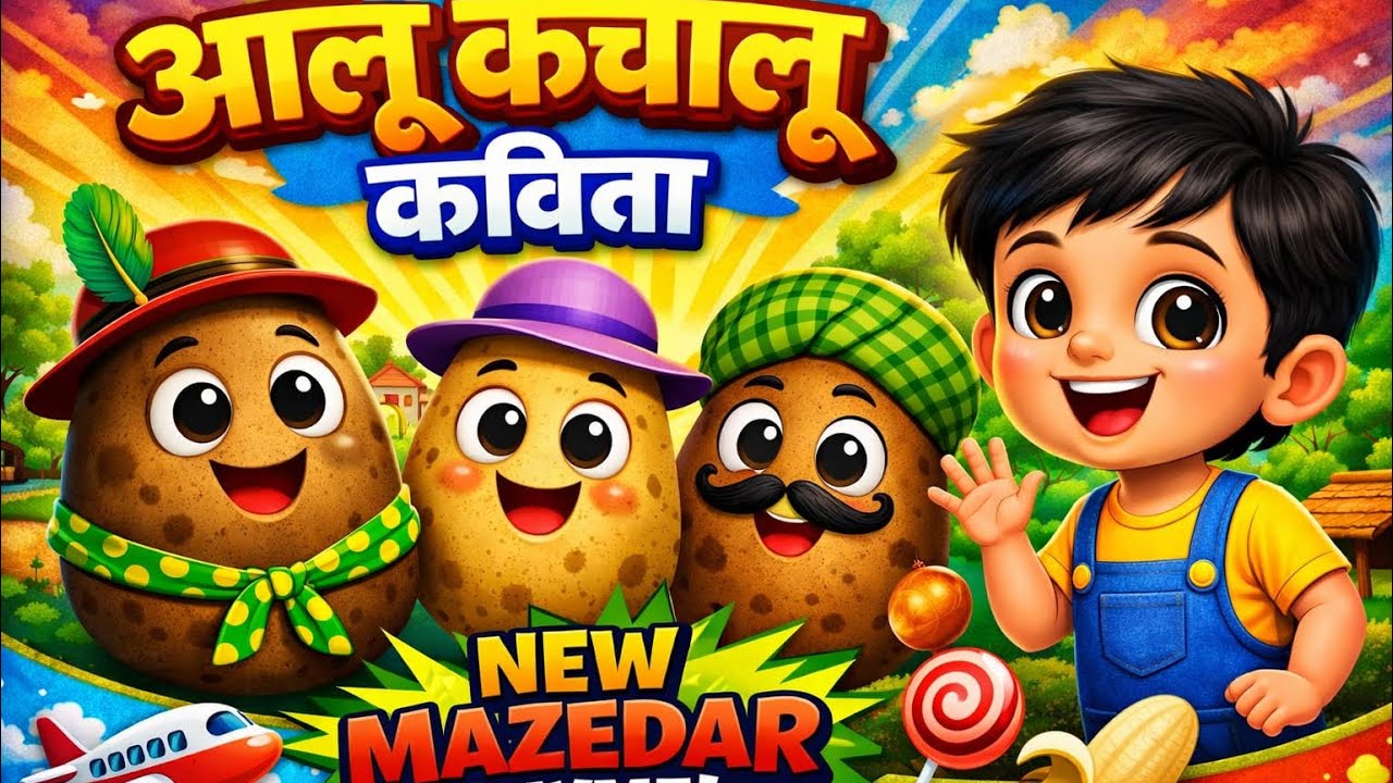 Aalu Kachalu Beta Kahan Gaye The 😄 | Funny Nursery Rhyme | Kids Cartoon Song