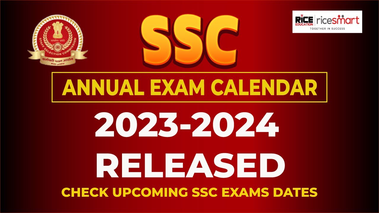 SSC CALENDAR 2023-24 RELEASED | SSC Exam Dates 2023-24 | SSC Exams Notifications | RICE Smart Bangla