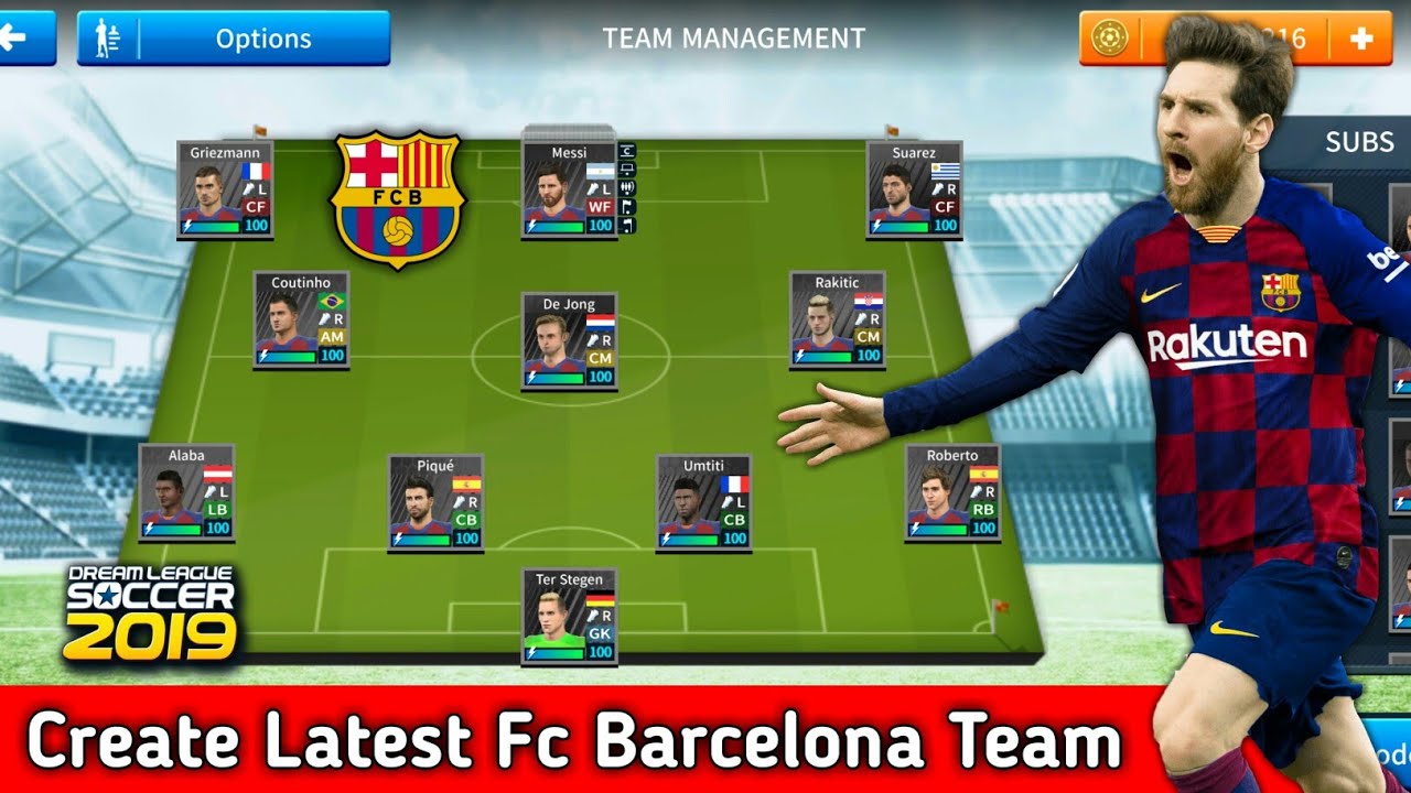 How To Create Latest Fc Barcelona Team In Dream League Soccer 2019