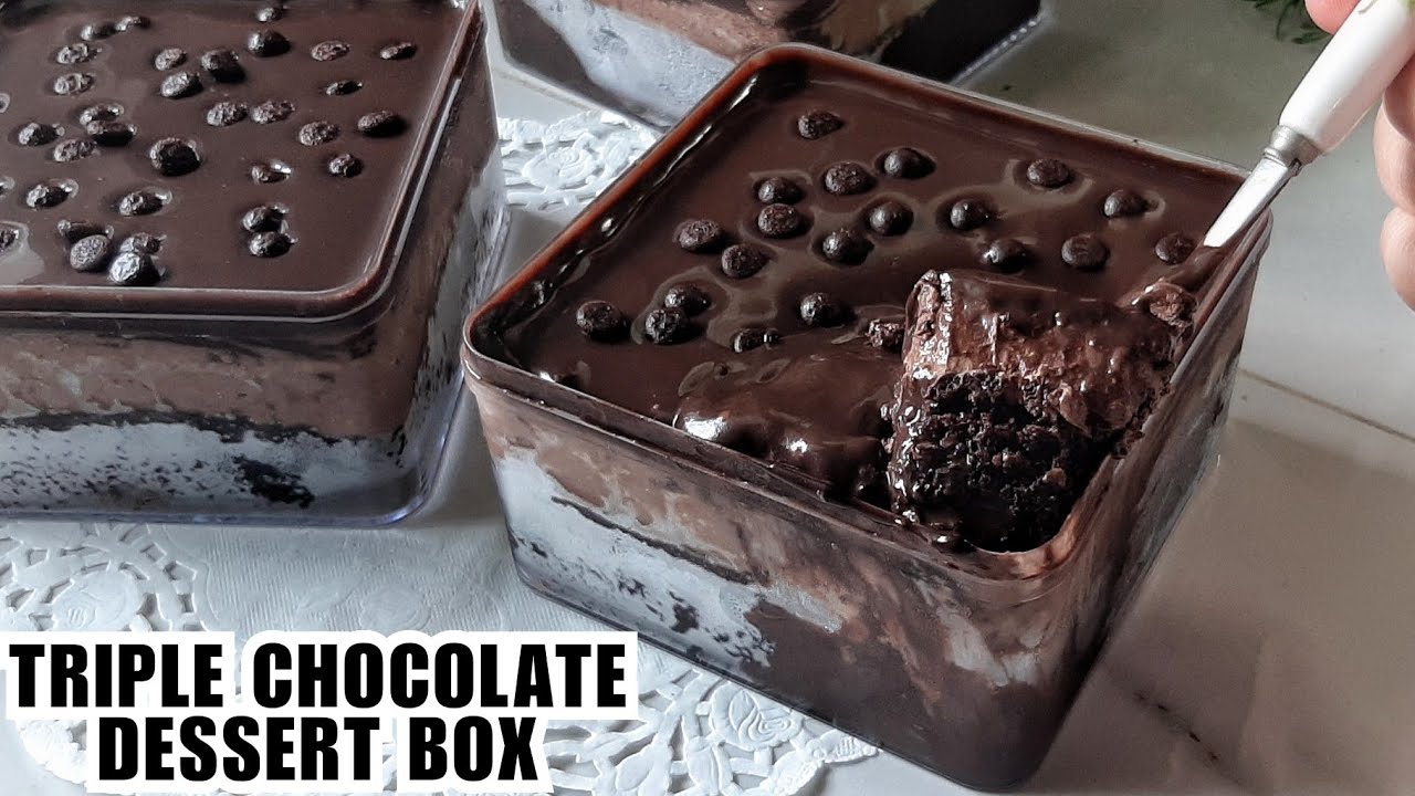 TRIPLE COKLAT DESSERT BOX TANPA OVEN