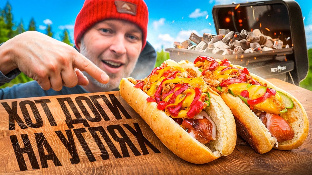 Копченые ХОТ-ДОГИ с беконом на УГОЛЬНОМ ГРИЛЕ! Вкусные рецепты для барбекю!