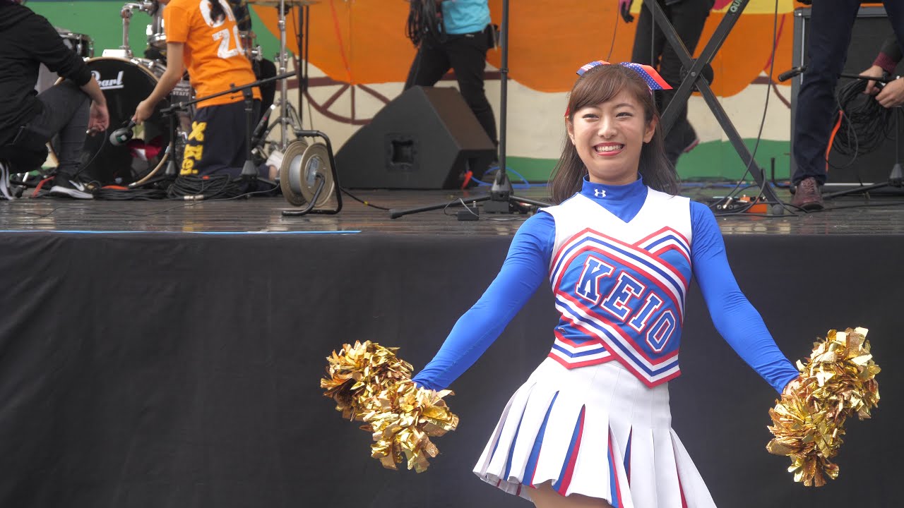秋祭2017② チャンスパターンメドレー 慶應義塾大学応援指導部チアリーディング部MAJORETTES 白戸ゆめの
