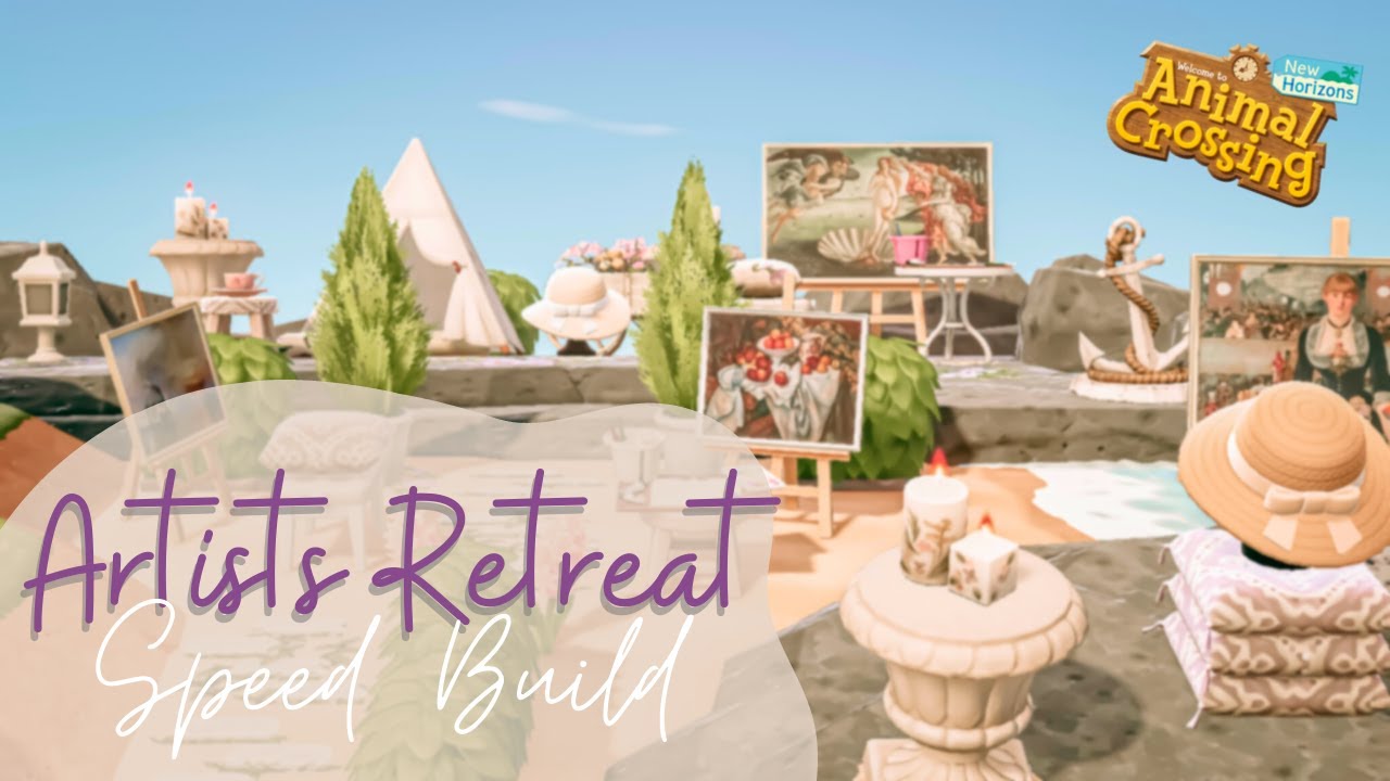 Artists Retreat On The Beach Speed Build // Animal Crossing New Horizons