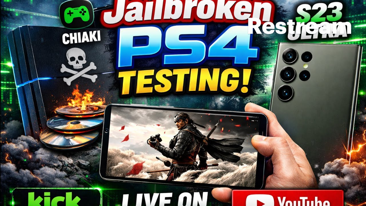 Attempts and tests This Phone Controls a JAILBROKEN PS4 😱 Chiaki Test on S23 Ultra (LIVE)