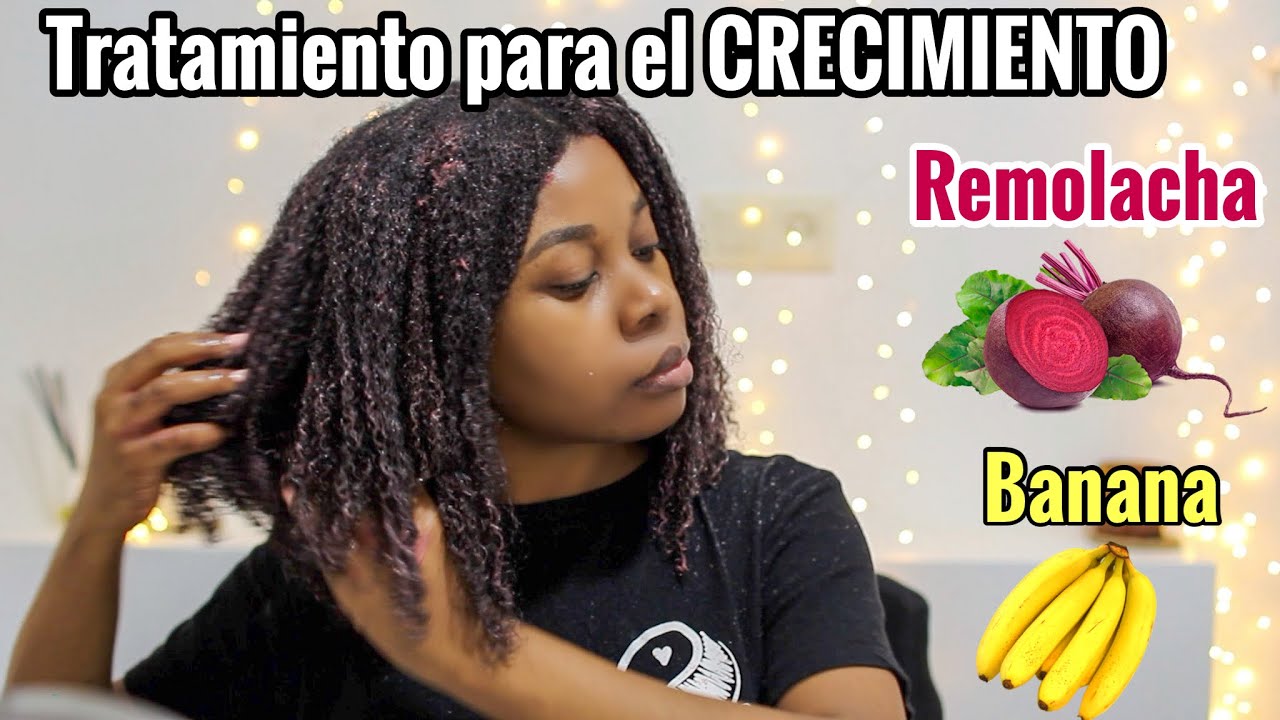 TRATAMIENTO PARA EL CRECIMIENTO || Mascarilla de remolacha y banana para el cabello seco || Rihanel