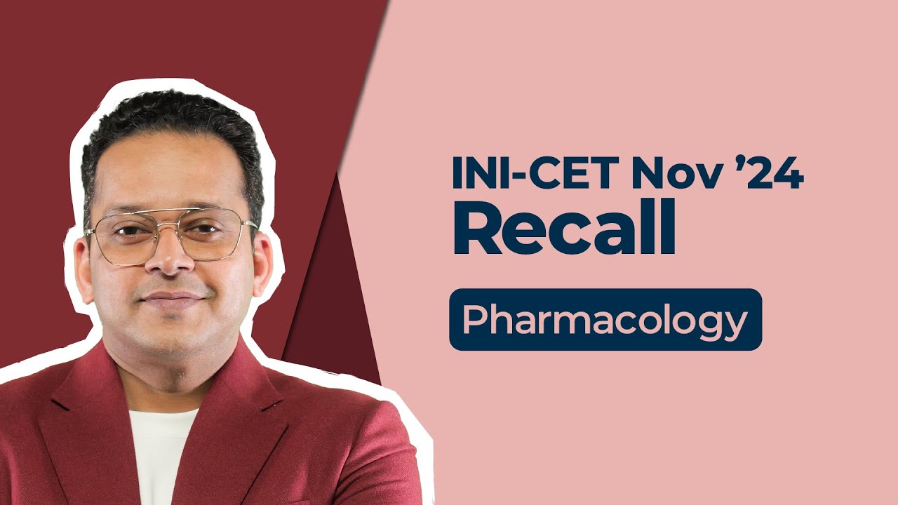 Exam Recall Series (INI-CET Nov '24) - Pharmacology