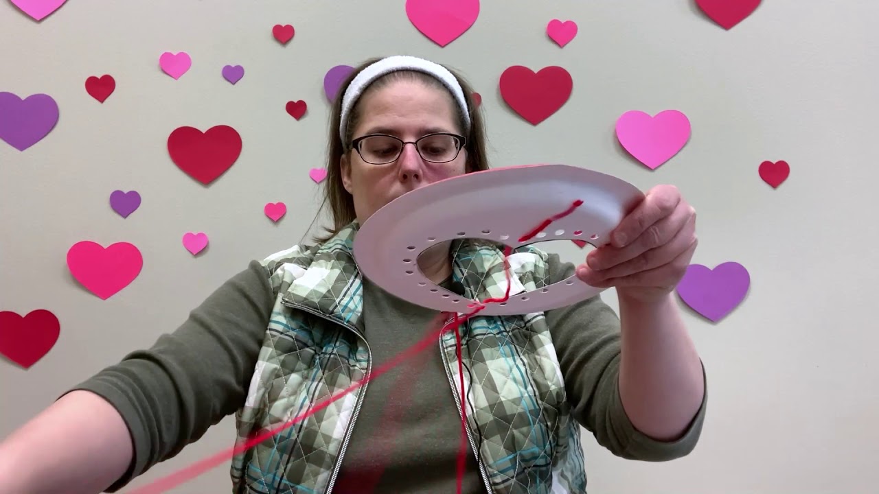 Kids Craft: Paper Plate Yarn Wrapped Heart