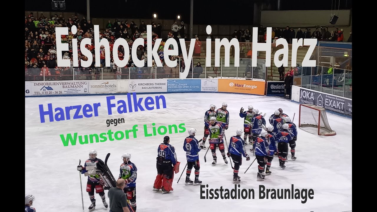 Eishockey im Harz | Harzer Falken - Wunstorf Lions | Besuch im Eisstadion Braunlage | Familienevent