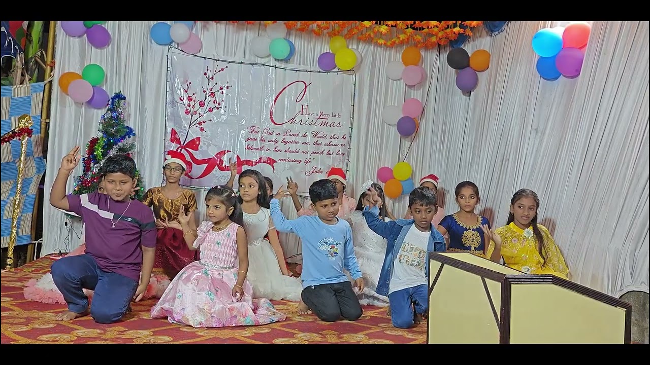ఆనందించండి అందరూ ఆనందించండి Christmas song by zion church kids   #zion church #christmas songs