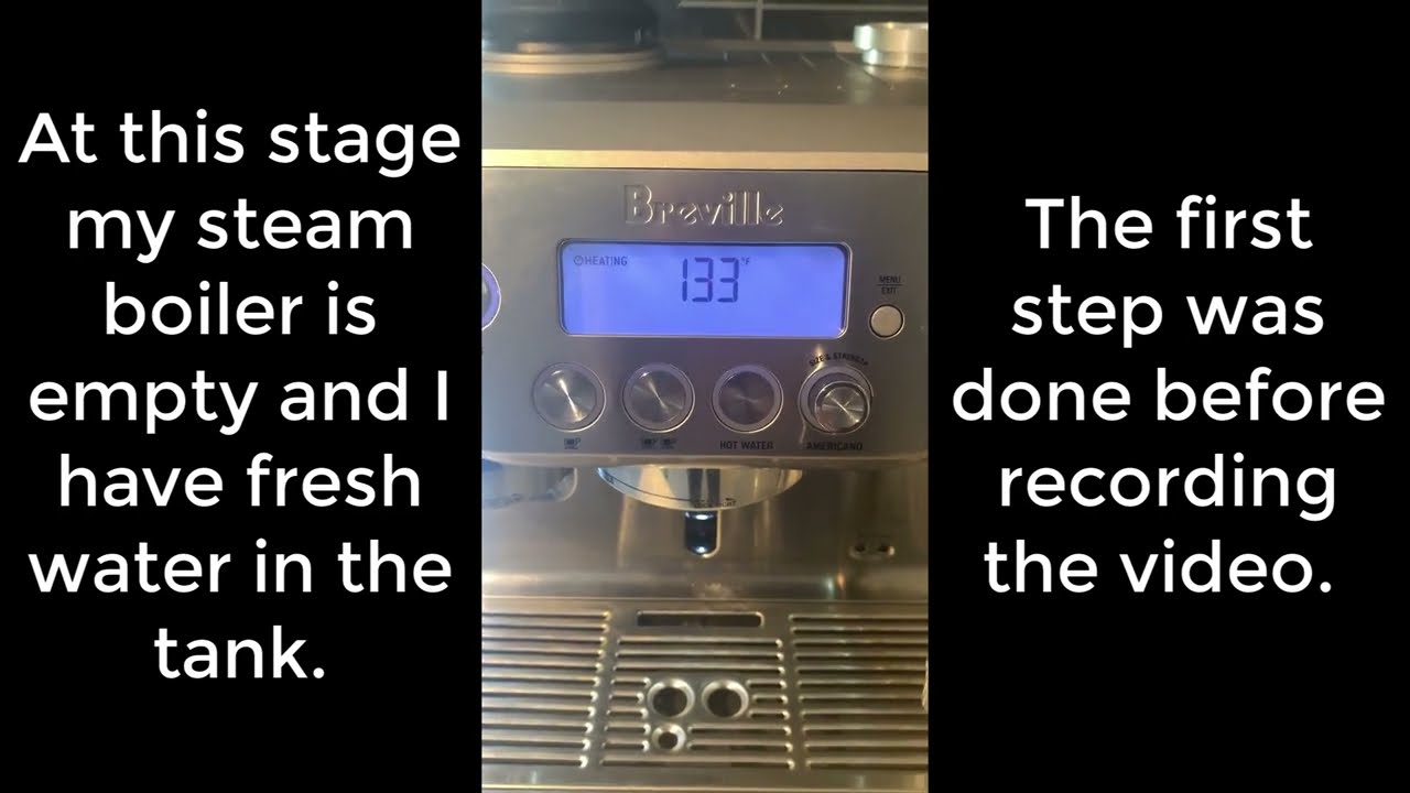Breville Dual Boiler Simple Descaling Process (works if you have drain valve)
