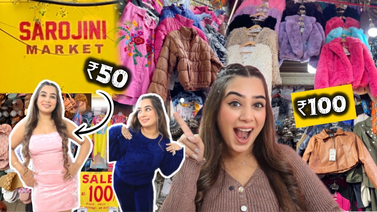 Shopping At Sarojini Nagar + Try-on Haul | Winter Collection Everything Under ₹250 | Dilli ki Ladki