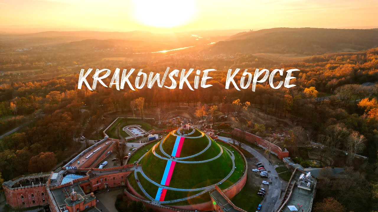 Краков с дрона 4K | Курган Костюшко, Курган Крака, Курган Ванды