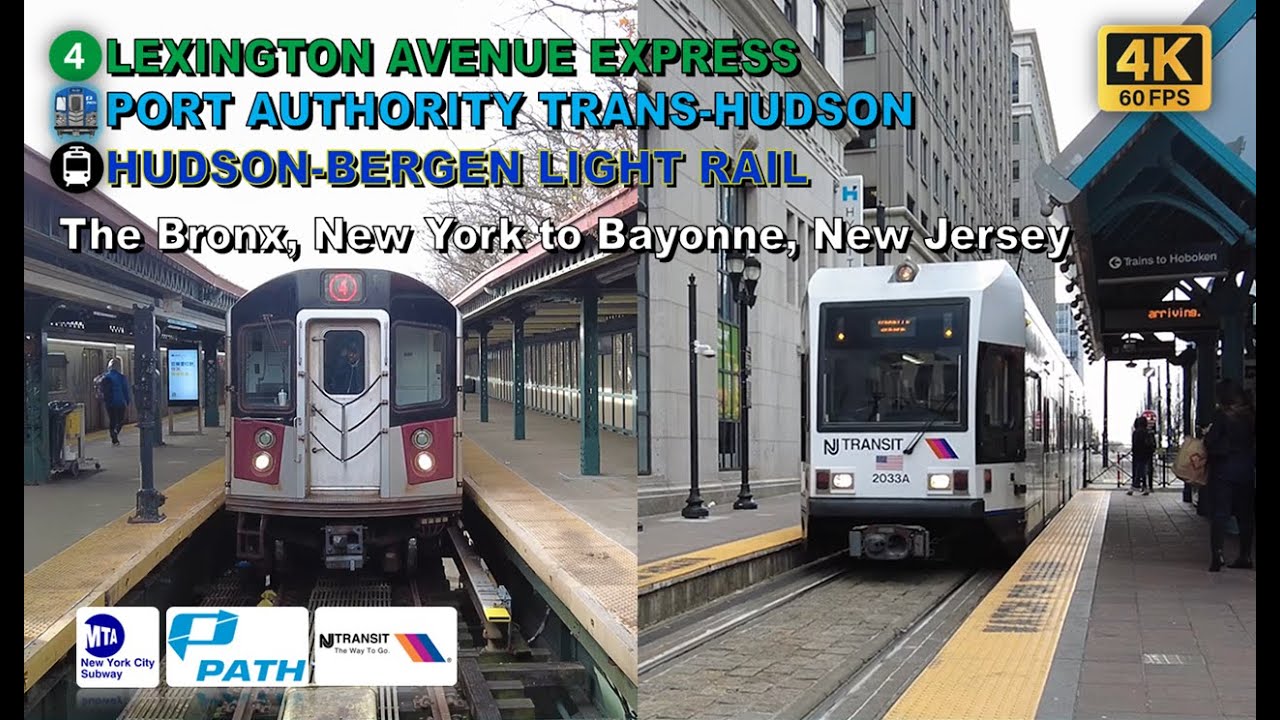 MTA, PATH & NJ Transit POV Walk: The Bronx, New York City to Bayonne, New Jersey【4K】