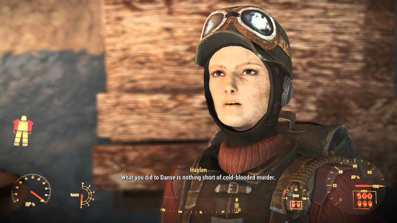 Fallout 4 - Scribe Haylen's very upset about killing Danse