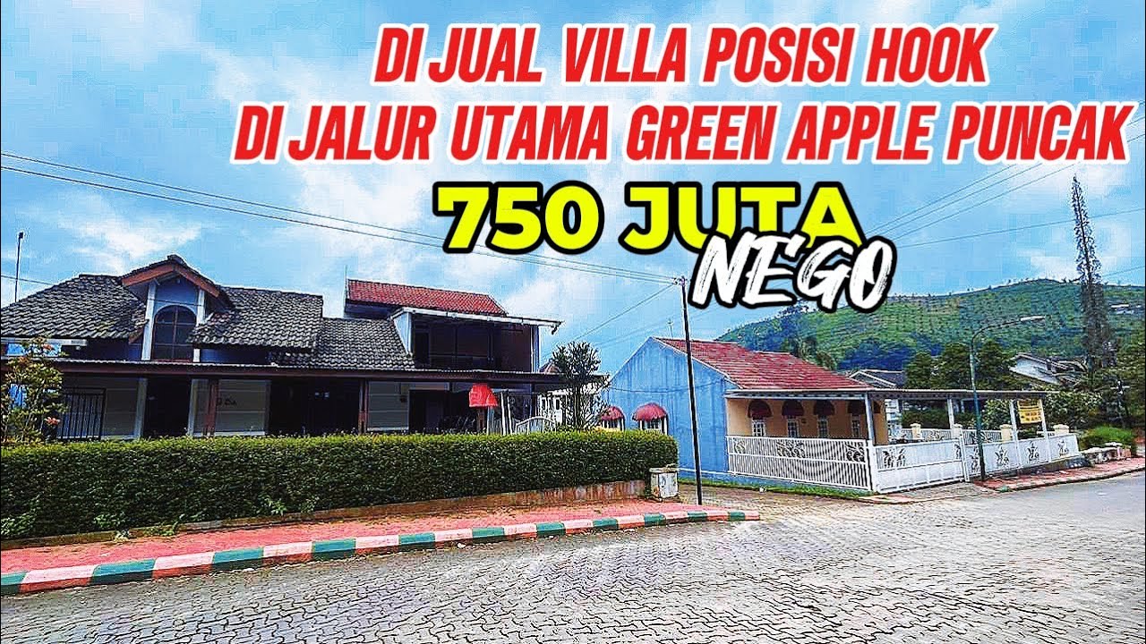 DI JUAL VILLA POSISI STRATEGIS JALUR UTAMA GREEN APPLE PUNCAK 