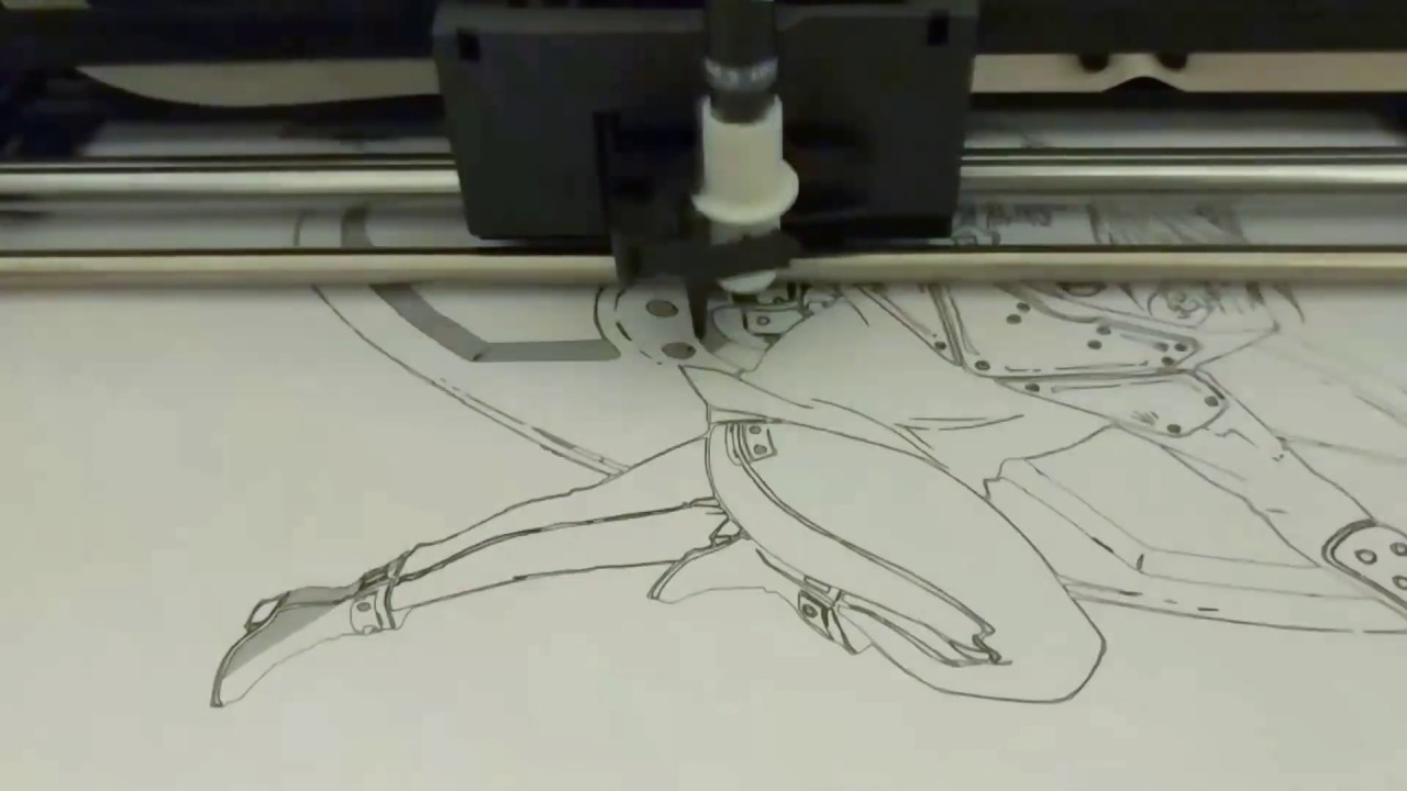 HP7550 pen plotter drawing