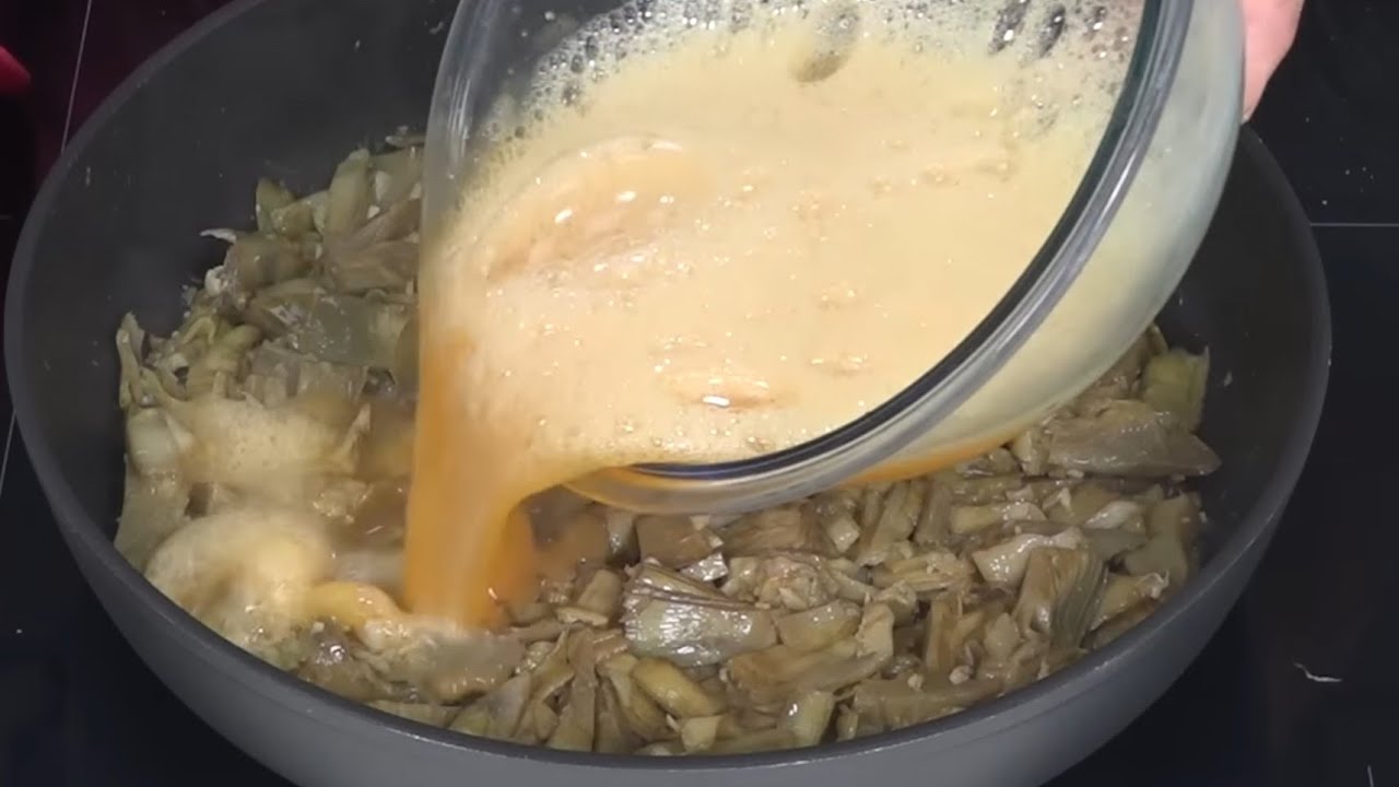 CENA SALUDABLE Y DELICIOSA PARA PERDER PESO. Tortilla de alcachofas fácil y riquísima .