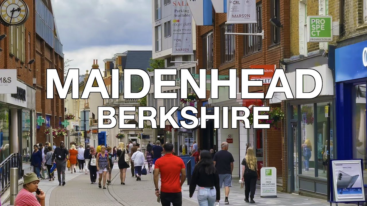 Maidenhead Town Centre Street View, Berkshire, England UK 🇬🇧, 4K HDR