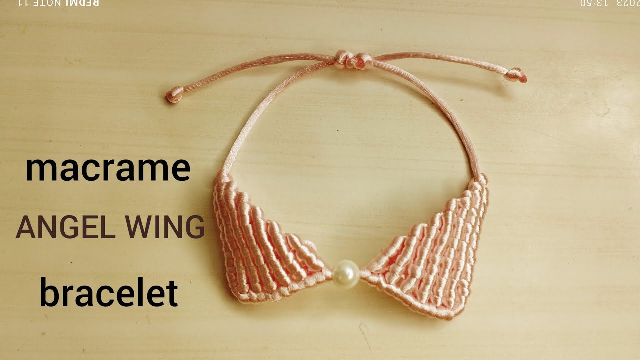 DIY | Angel Wings Bracelet Tutorial | Macrame Bracelet Angel Wing Pattern