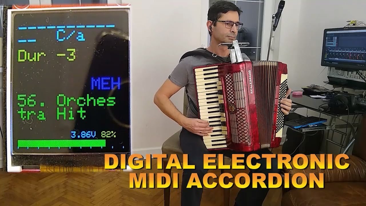 MIDI ACCORDION DIY digital electronic wireless electric, сделай сам, аккордеон, Elektricna harmonika