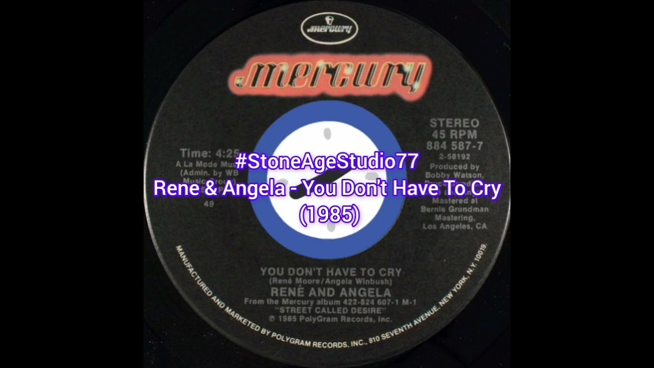 Rene & Angela - You Don't Have To Cry (1985) @metrofmcollectorscorner @StoneAgeStudio77