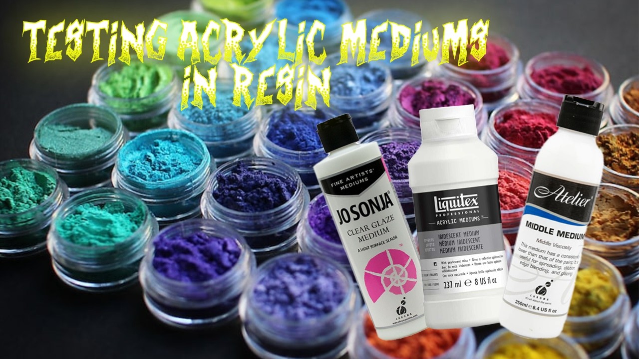Painting with Mica Powders-Testing Acrylic Mediums in Resin