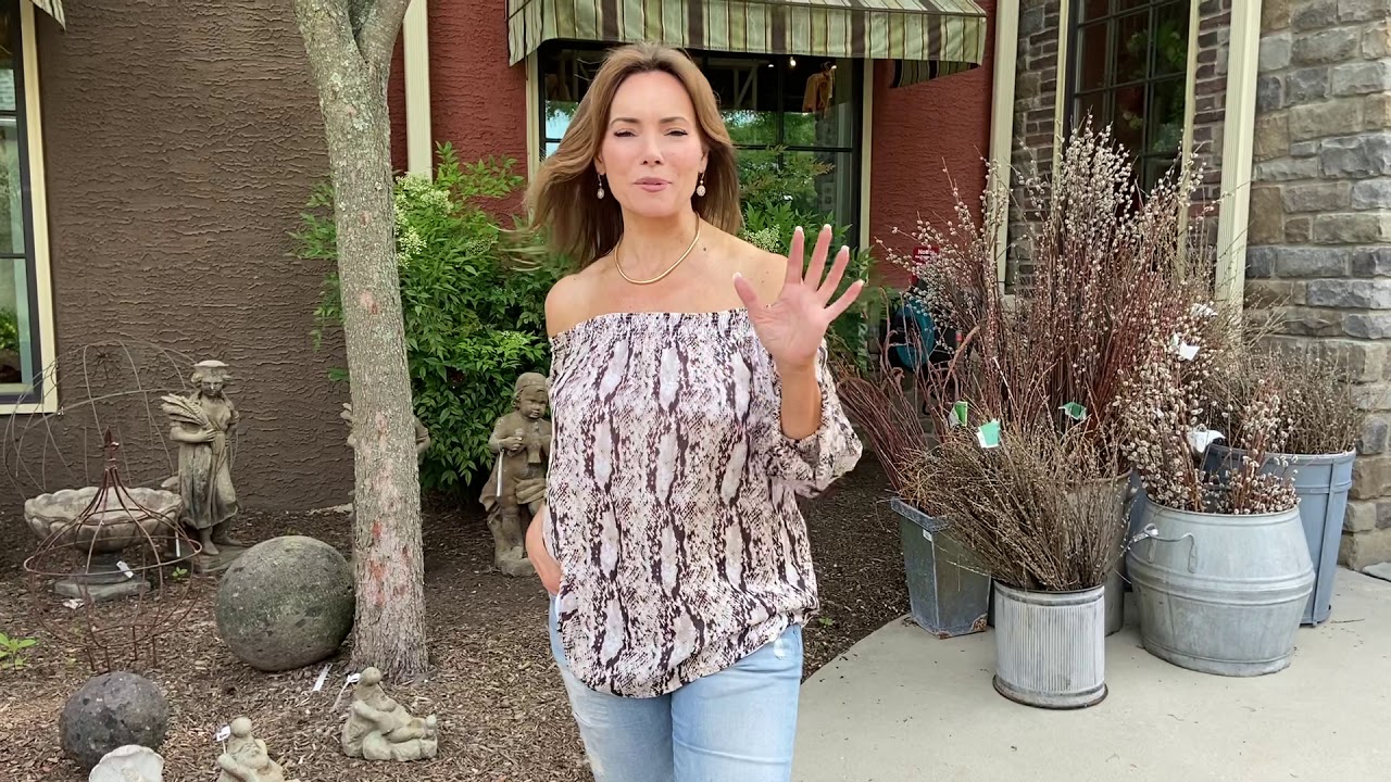 Snake Print Off the Shoulder Blouse