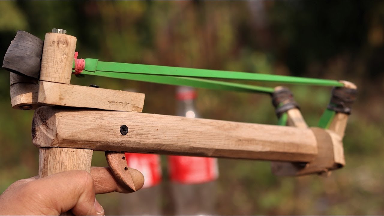 How to Make a Survival Slingshot Gun at Home . | DIY |