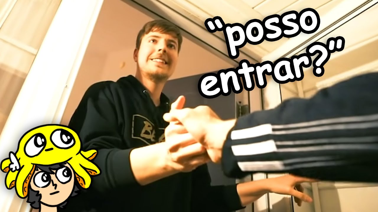 bati na porta do mr beast pra tentar entrar na casa dele