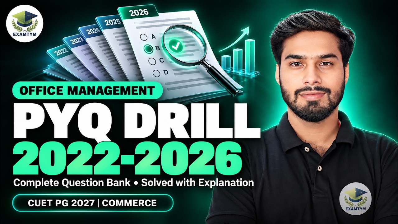Office Management PYQ Drill 2022-2026 | CUET PG 2027 (COQP08)