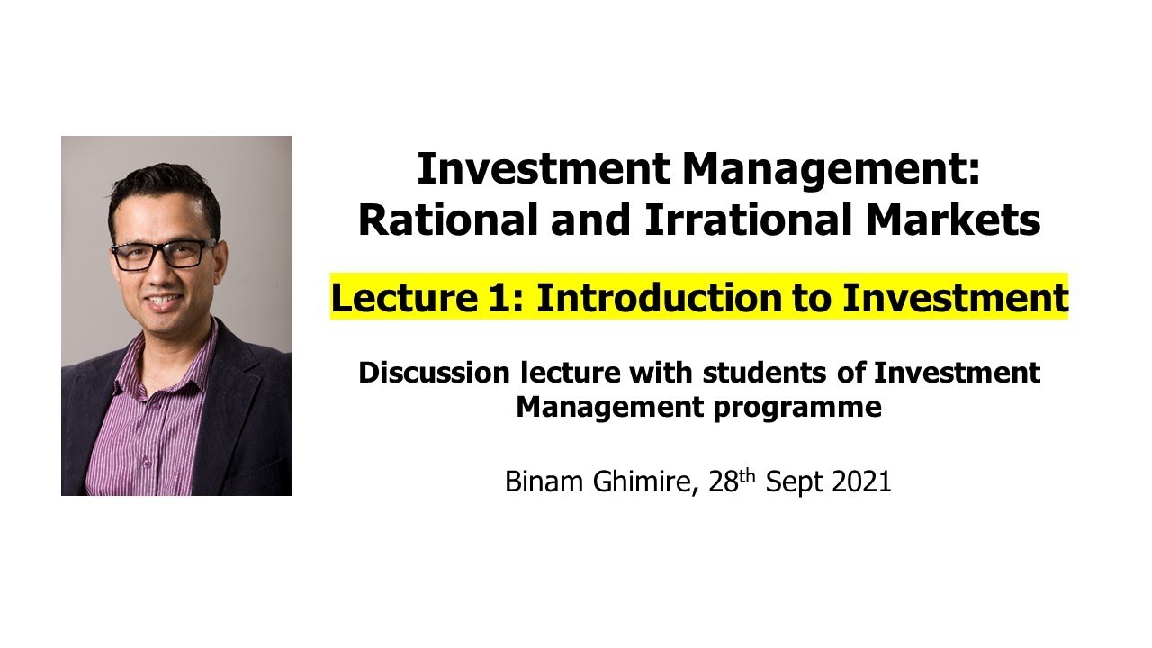 Lecture 1 The Investment Process