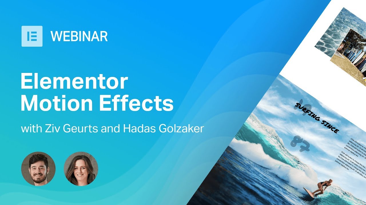 Elementor Webinar: Motion Effects