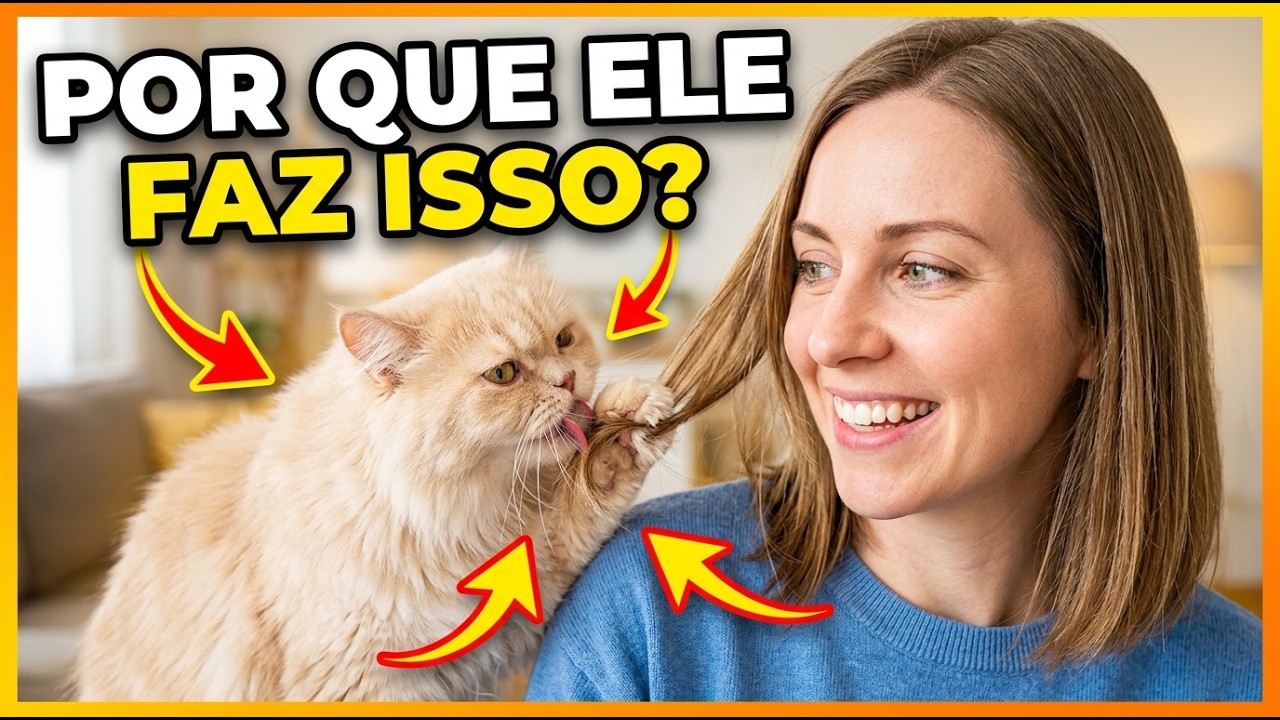 Por que o GATO LAMBE e MORDE o CABELO da pessoa - Gatil Hauser