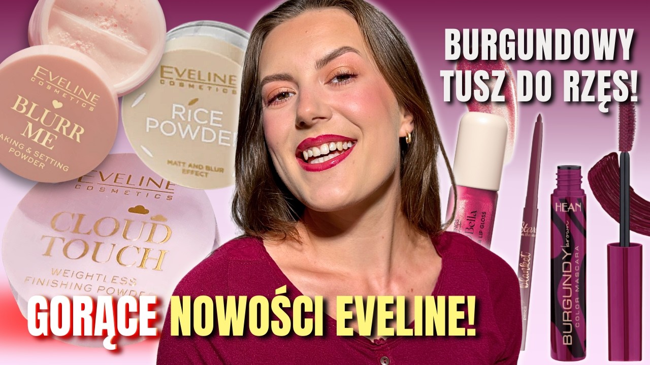 TEST NOWOŚCI EVELINE!🔥Kt&oacute;ry puder warto kupić? + burgundowy tusz, paleta Hourglass i łatwy makijaż