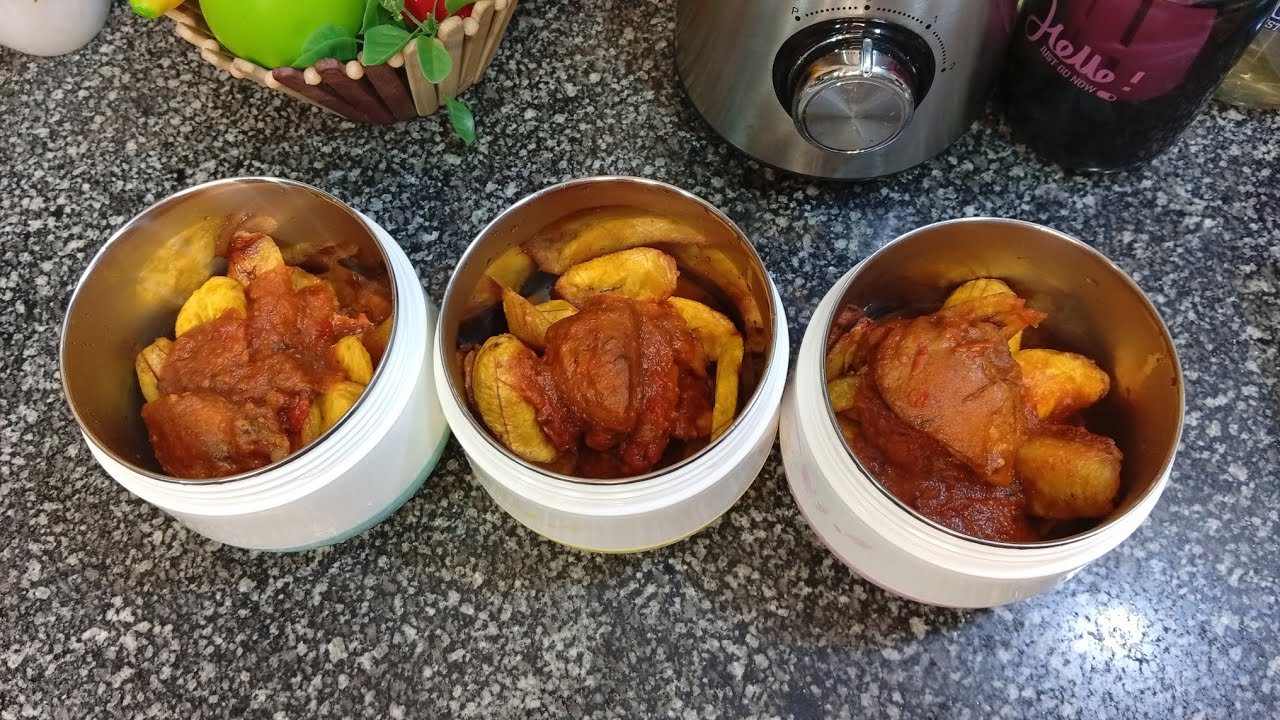 Fried Plantain And Chicken Stew!