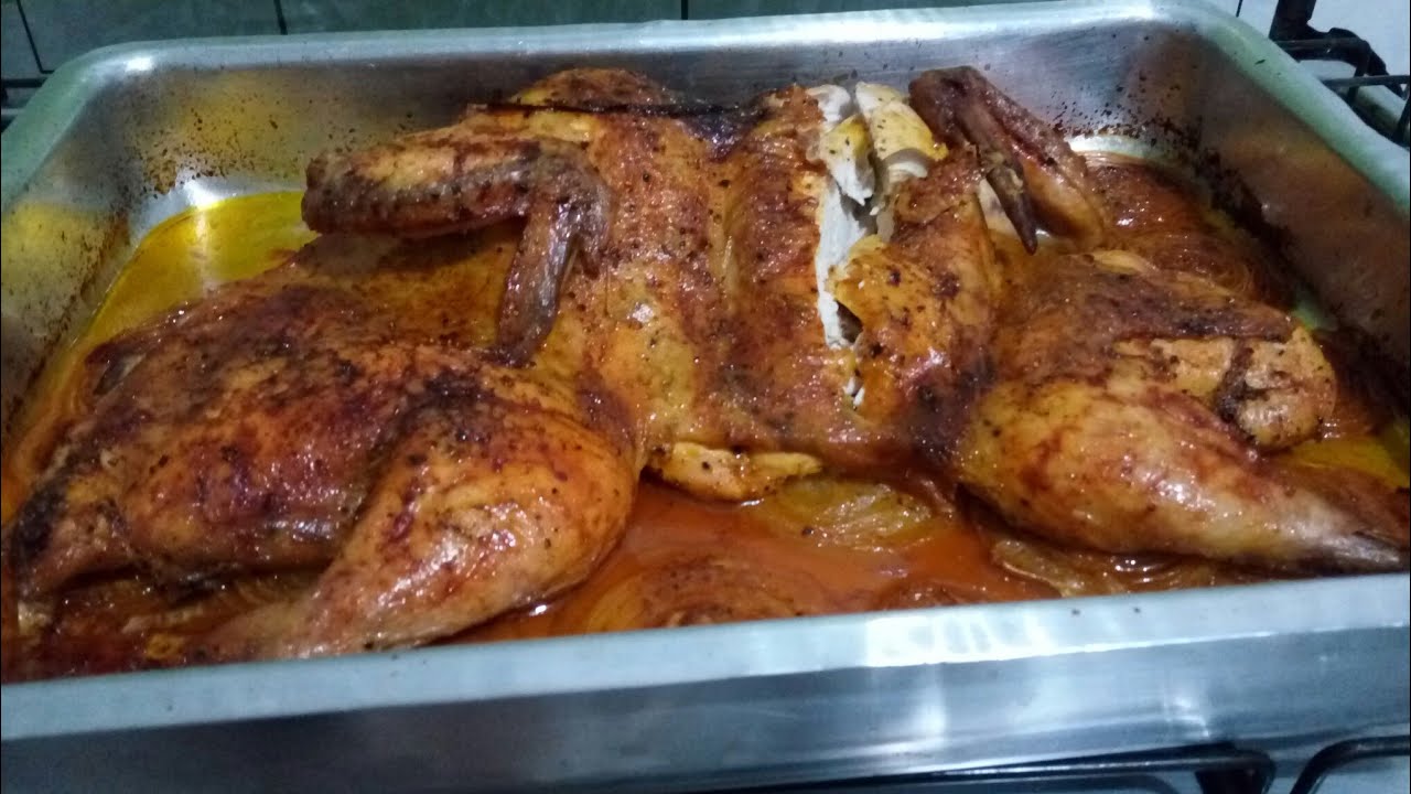 Frango assado aberto 😋😋😋 Nilza Diversidades !!!