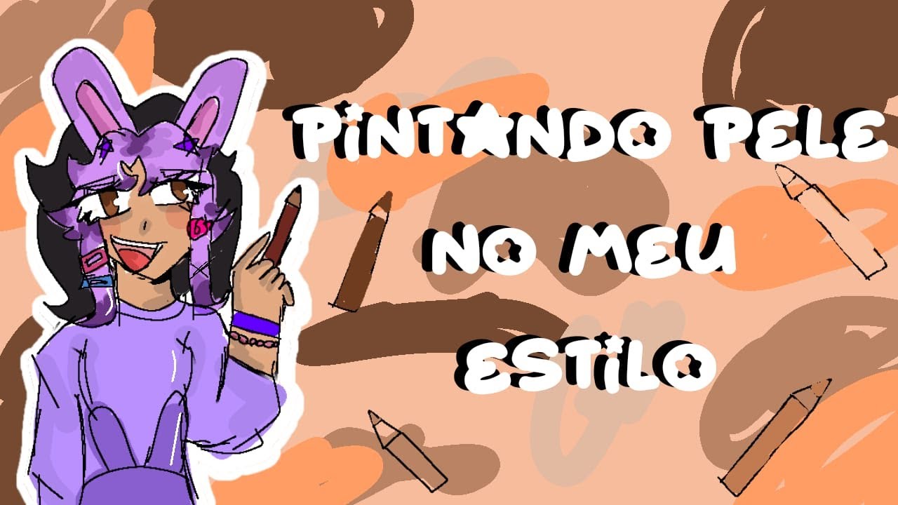 PINTANDO PELE NO MEU ESTILO🎇🤎🧡🤍💥/lah arts/