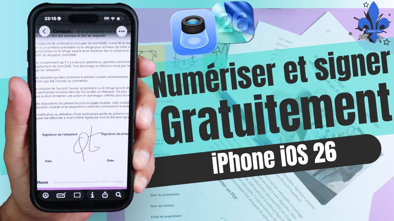 Scanner et signer vos documents GRATUITEMENT sur iPhone (iOS 26)