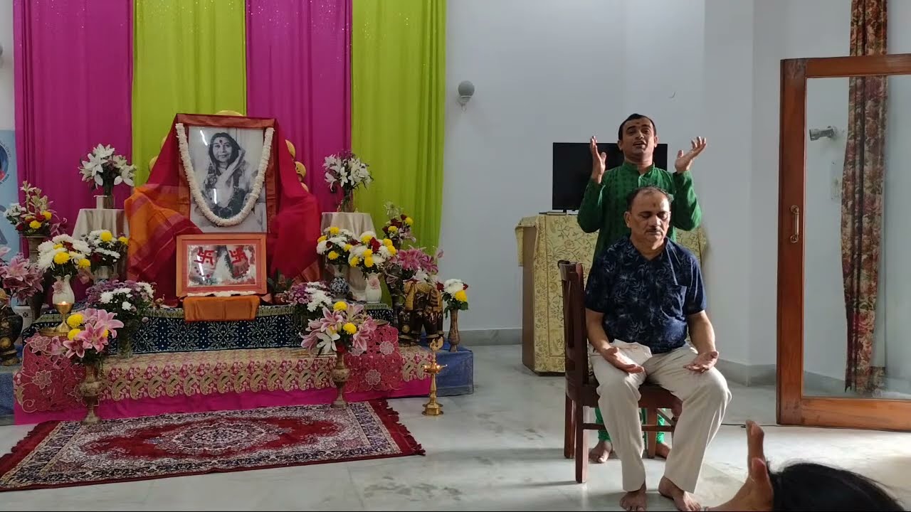 Sahajayoga Oil massage Session Day 7 Navratri Mahotsav SAHAJA YOGA HEALTH CENTRE GREATER NOIDA INDIA